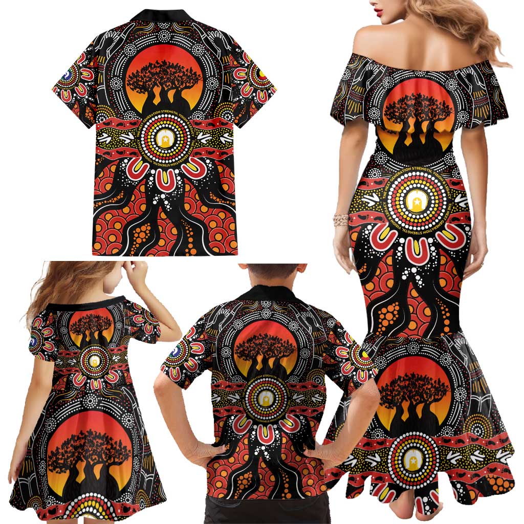 NAIDOC 2025 Boab Tree Family Matching Mermaid Dress and Hawaiian Shirt Celebrate Aboriginal Culture The Next Generation