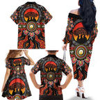 NAIDOC 2025 Boab Tree Family Matching Off The Shoulder Long Sleeve Dress and Hawaiian Shirt Celebrate Aboriginal Culture The Next Generation