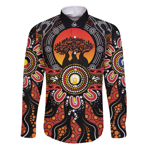 NAIDOC 2025 Boab Tree Family Matching Off The Shoulder Long Sleeve Dress and Hawaiian Shirt Celebrate Aboriginal Culture The Next Generation