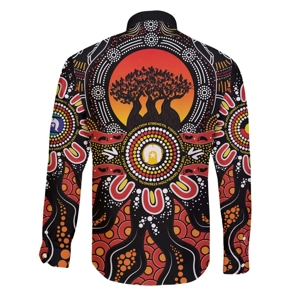 NAIDOC 2025 Boab Tree Family Matching Off The Shoulder Long Sleeve Dress and Hawaiian Shirt Celebrate Aboriginal Culture The Next Generation
