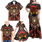 NAIDOC 2025 Boab Tree Family Matching Off Shoulder Maxi Dress and Hawaiian Shirt Celebrate Aboriginal Culture The Next Generation