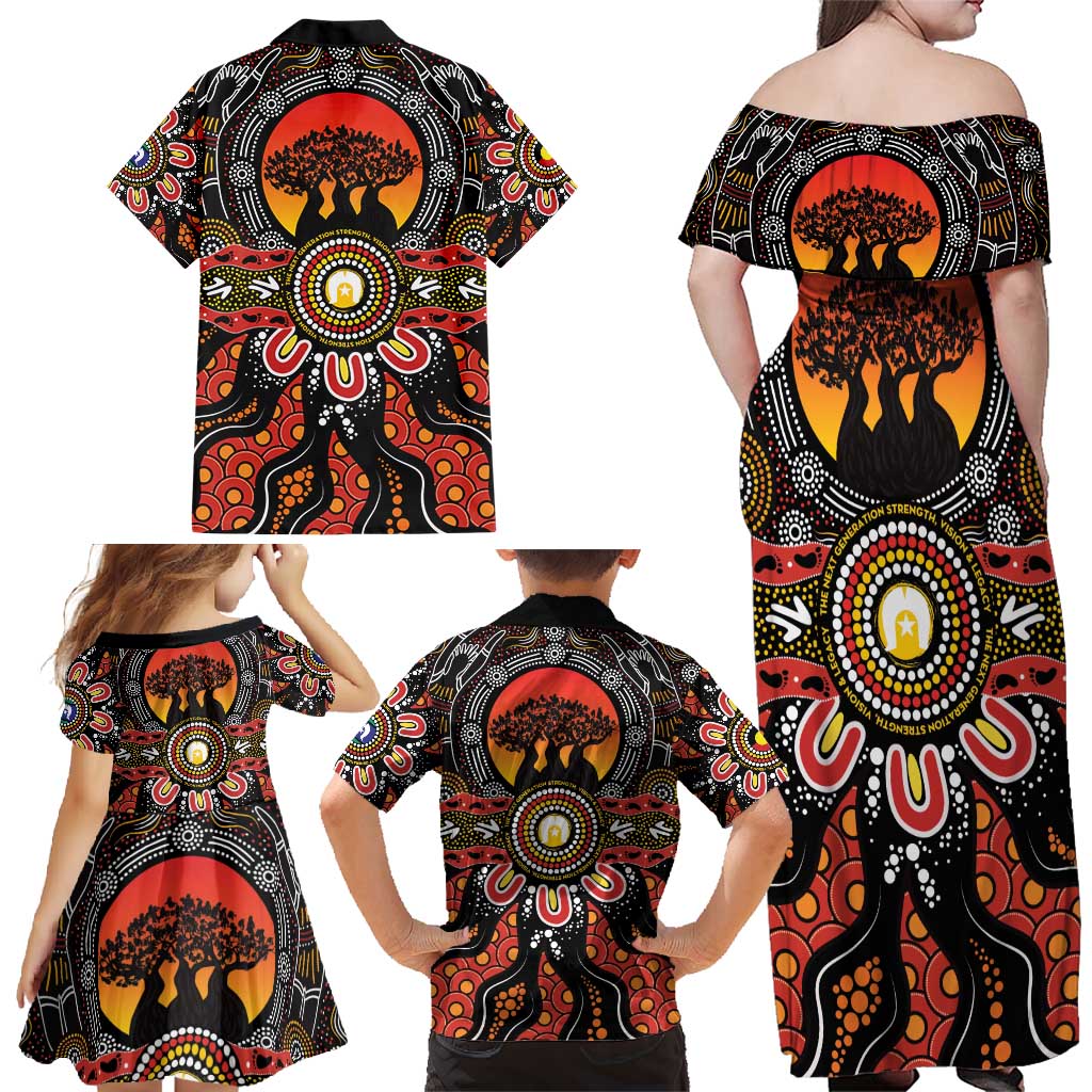 NAIDOC 2025 Boab Tree Family Matching Off Shoulder Maxi Dress and Hawaiian Shirt Celebrate Aboriginal Culture The Next Generation
