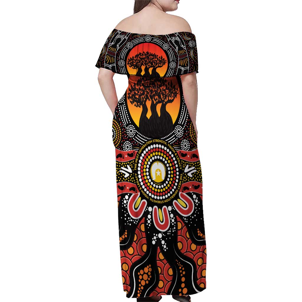 NAIDOC 2025 Boab Tree Family Matching Off Shoulder Maxi Dress and Hawaiian Shirt Celebrate Aboriginal Culture The Next Generation