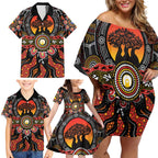 NAIDOC 2025 Boab Tree Family Matching Off Shoulder Short Dress and Hawaiian Shirt Celebrate Aboriginal Culture The Next Generation