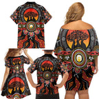 NAIDOC 2025 Boab Tree Family Matching Off Shoulder Short Dress and Hawaiian Shirt Celebrate Aboriginal Culture The Next Generation