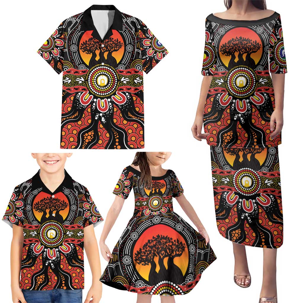 NAIDOC 2025 Boab Tree Family Matching Puletasi and Hawaiian Shirt Celebrate Aboriginal Culture The Next Generation