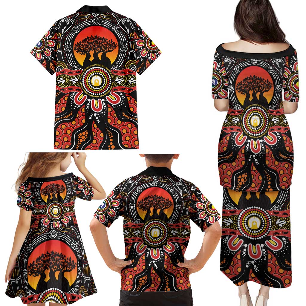 NAIDOC 2025 Boab Tree Family Matching Puletasi and Hawaiian Shirt Celebrate Aboriginal Culture The Next Generation