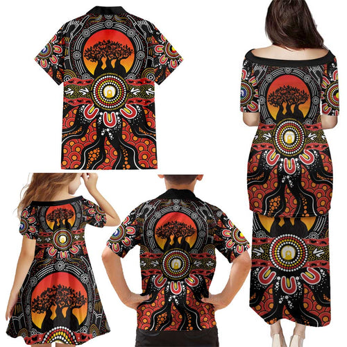 NAIDOC 2025 Boab Tree Family Matching Puletasi and Hawaiian Shirt Celebrate Aboriginal Culture The Next Generation