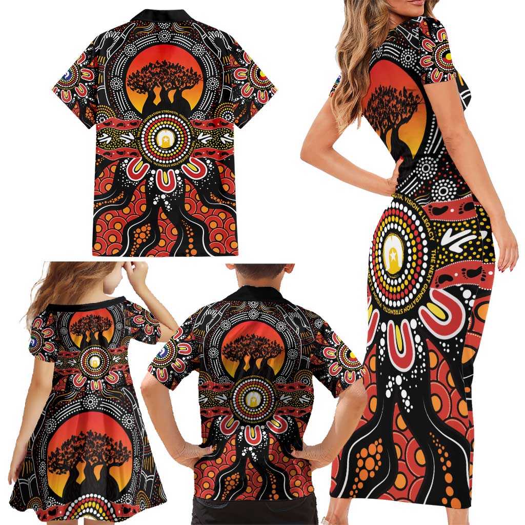 NAIDOC 2025 Boab Tree Family Matching Short Sleeve Bodycon Dress and Hawaiian Shirt Celebrate Aboriginal Culture The Next Generation