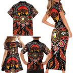 NAIDOC 2025 Boab Tree Family Matching Short Sleeve Bodycon Dress and Hawaiian Shirt Celebrate Aboriginal Culture The Next Generation