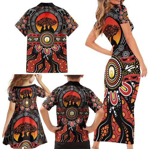 NAIDOC 2025 Boab Tree Family Matching Short Sleeve Bodycon Dress and Hawaiian Shirt Celebrate Aboriginal Culture The Next Generation