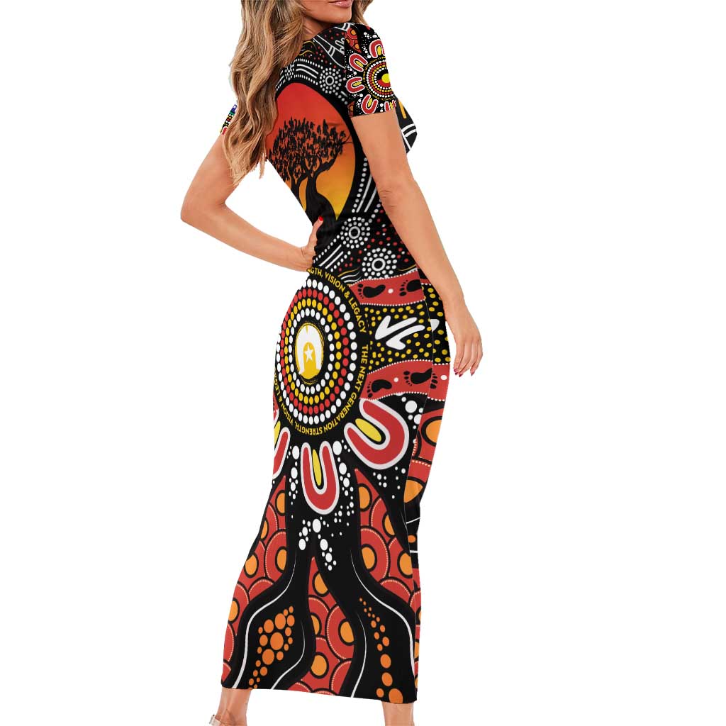 NAIDOC 2025 Boab Tree Family Matching Short Sleeve Bodycon Dress and Hawaiian Shirt Celebrate Aboriginal Culture The Next Generation