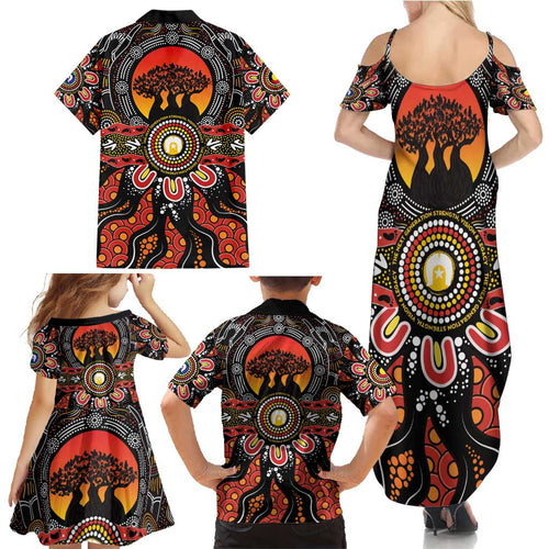 NAIDOC 2025 Boab Tree Family Matching Summer Maxi Dress and Hawaiian Shirt Celebrate Aboriginal Culture The Next Generation