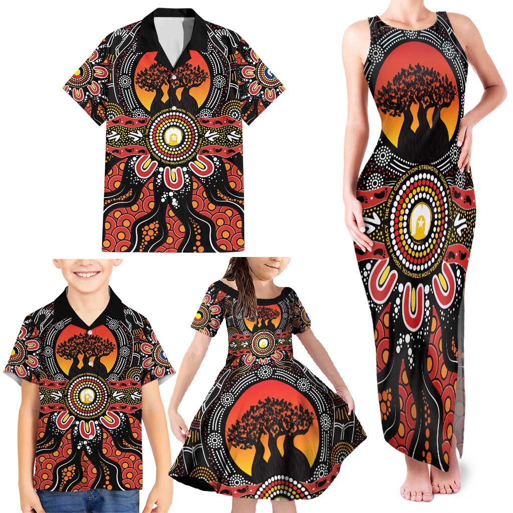 NAIDOC 2025 Boab Tree Family Matching Tank Maxi Dress and Hawaiian Shirt Celebrate Aboriginal Culture The Next Generation