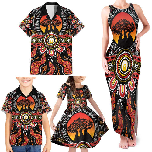 NAIDOC 2025 Boab Tree Family Matching Tank Maxi Dress and Hawaiian Shirt Celebrate Aboriginal Culture The Next Generation