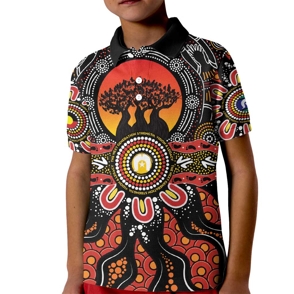 NAIDOC 2025 Boab Tree Kid Polo Shirt Celebrate Aboriginal Culture The Next Generation