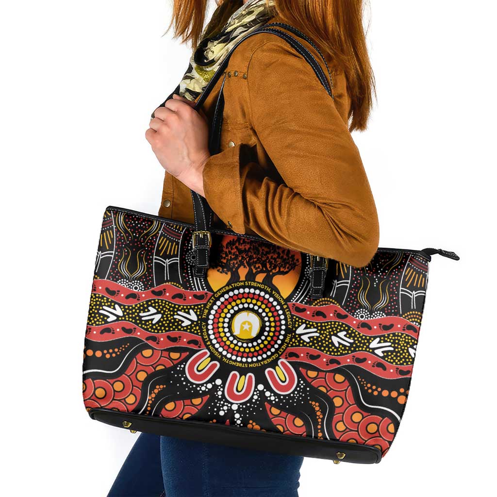 NAIDOC 2025 Boab Tree Leather Tote Bag Celebrate Aboriginal Culture The Next Generation