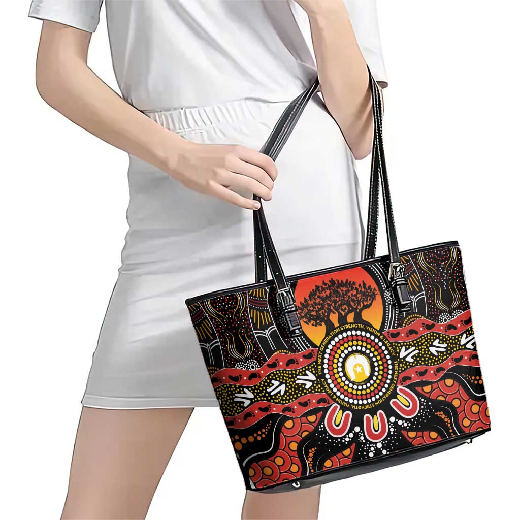 NAIDOC 2025 Boab Tree Leather Tote Bag Celebrate Aboriginal Culture The Next Generation
