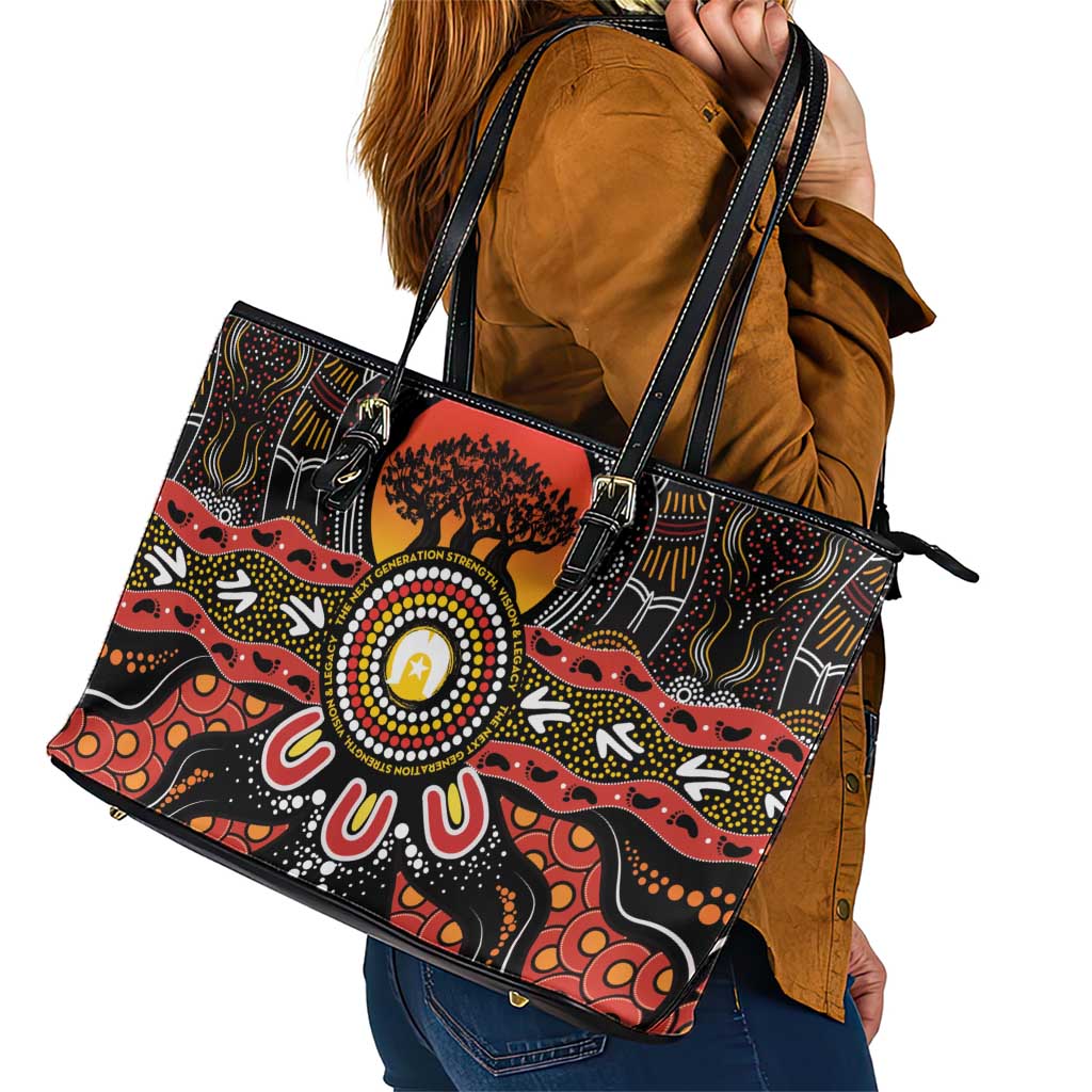 NAIDOC 2025 Boab Tree Leather Tote Bag Celebrate Aboriginal Culture The Next Generation