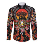 NAIDOC 2025 Boab Tree Long Sleeve Button Shirt Celebrate Aboriginal Culture The Next Generation