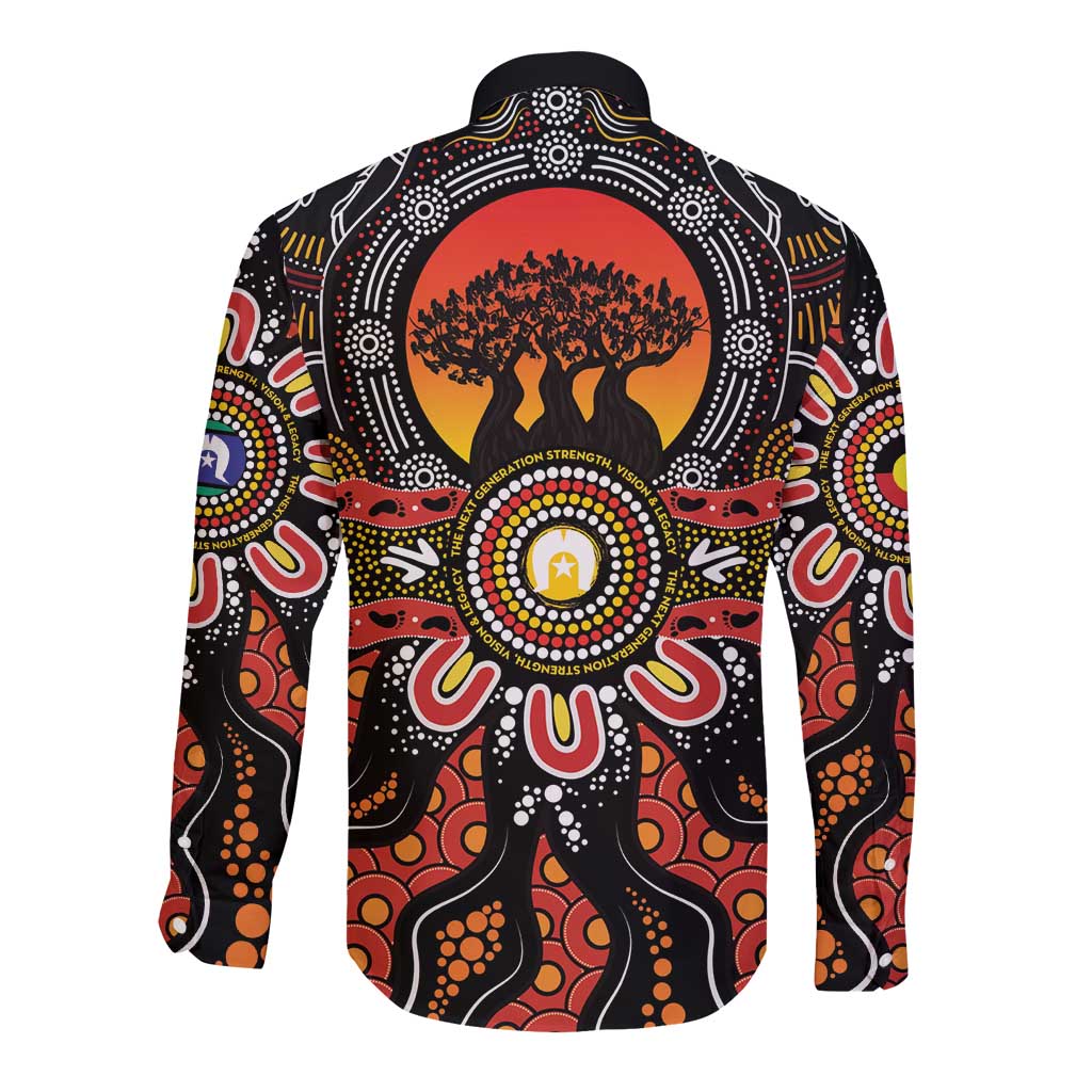 NAIDOC 2025 Boab Tree Long Sleeve Button Shirt Celebrate Aboriginal Culture The Next Generation