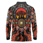 NAIDOC 2025 Boab Tree Long Sleeve Polo Shirt Celebrate Aboriginal Culture The Next Generation