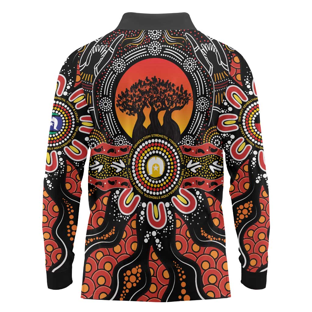 NAIDOC 2025 Boab Tree Long Sleeve Polo Shirt Celebrate Aboriginal Culture The Next Generation