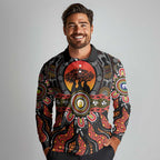 NAIDOC 2025 Boab Tree Long Sleeve Polo Shirt Celebrate Aboriginal Culture The Next Generation