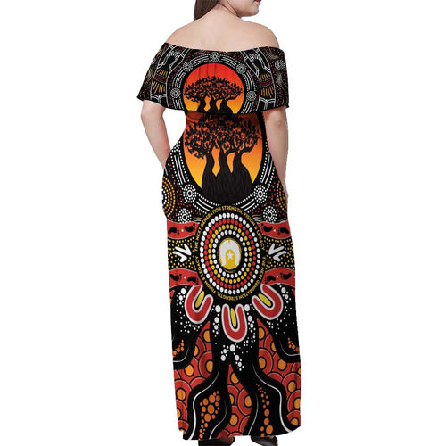 NAIDOC 2025 Boab Tree Off Shoulder Maxi Dress Celebrate Aboriginal Culture The Next Generation
