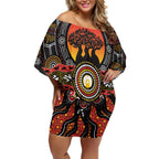 NAIDOC 2025 Boab Tree Off Shoulder Short Dress Celebrate Aboriginal Culture The Next Generation