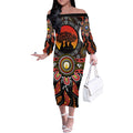 NAIDOC 2025 Boab Tree Off The Shoulder Long Sleeve Dress Celebrate Aboriginal Culture The Next Generation