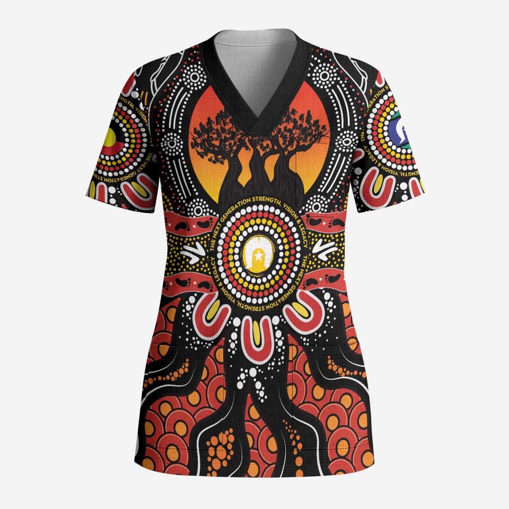 NAIDOC 2025 Boab Tree Scrub Top Celebrate Aboriginal Culture The Next Generation - Aussie Hoodie