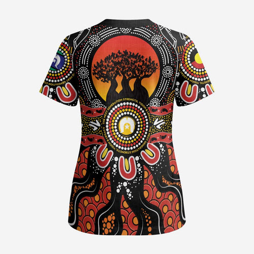 NAIDOC 2025 Boab Tree Scrub Top Celebrate Aboriginal Culture The Next Generation - Aussie Hoodie