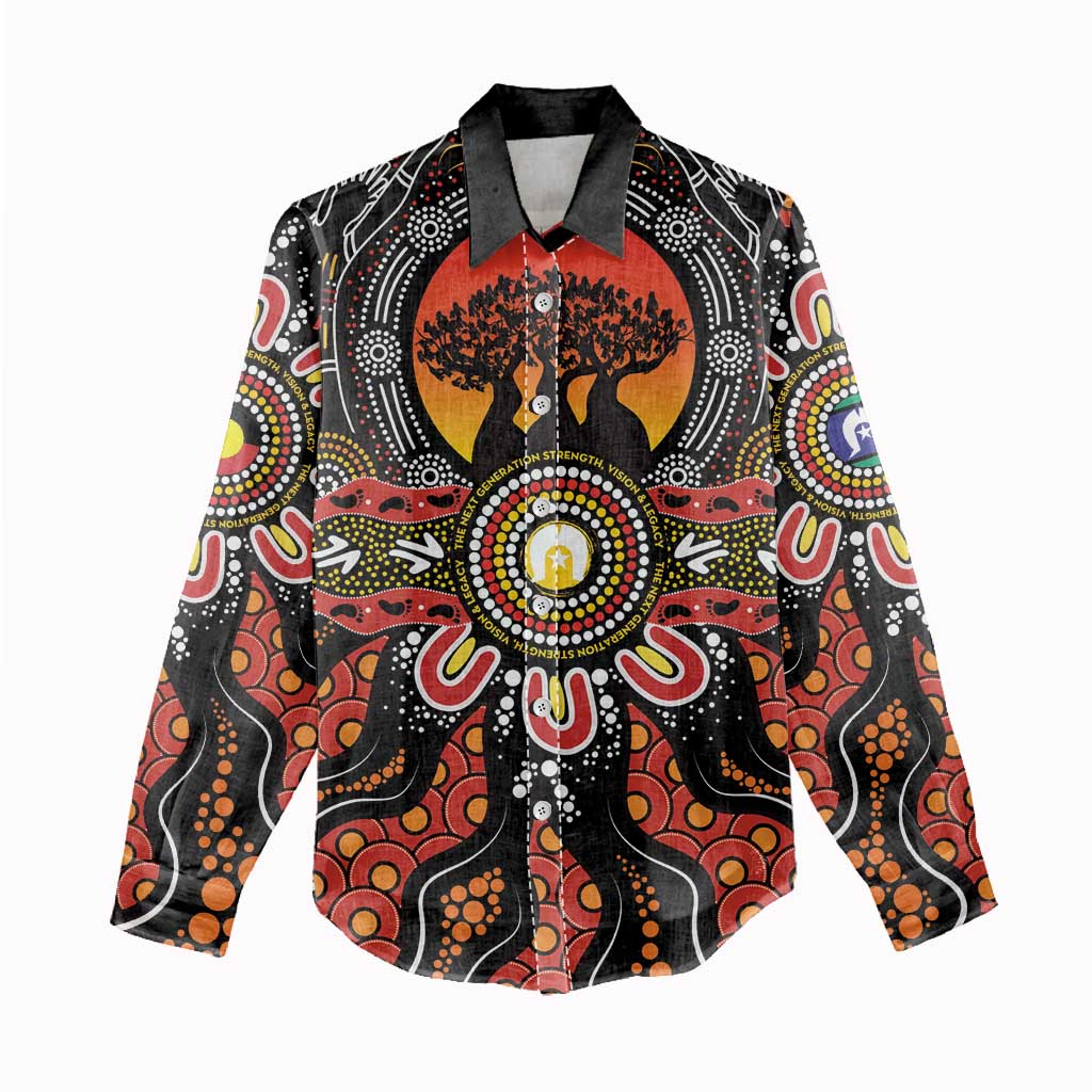 NAIDOC 2025 Boab Tree Women Casual Shirt Celebrate Aboriginal Culture The Next Generation