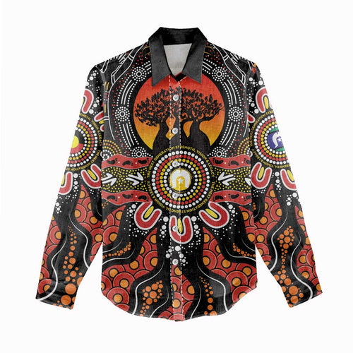 NAIDOC 2025 Boab Tree Women Casual Shirt Celebrate Aboriginal Culture The Next Generation