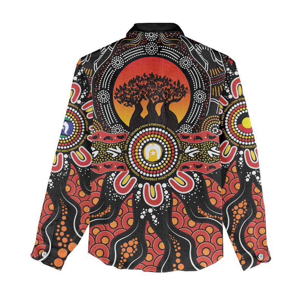 NAIDOC 2025 Boab Tree Women Casual Shirt Celebrate Aboriginal Culture The Next Generation