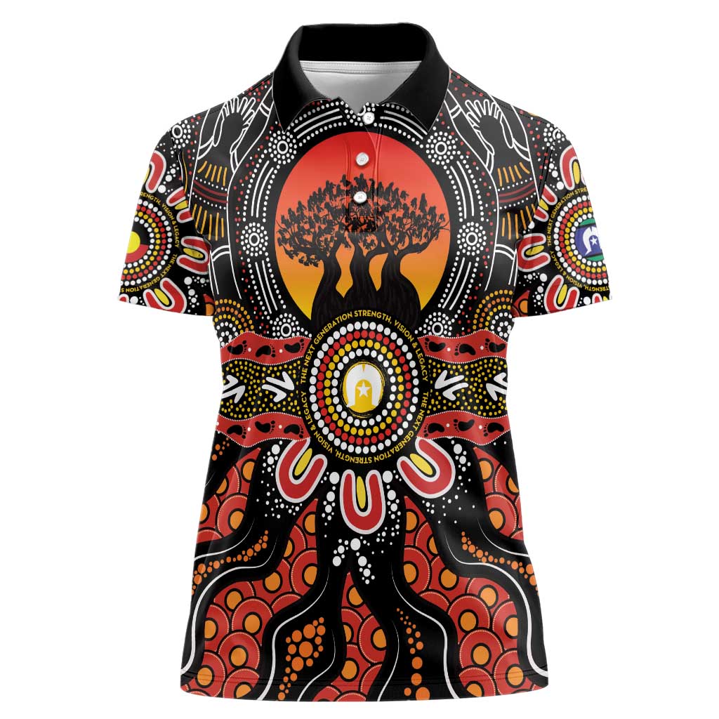 NAIDOC 2025 Boab Tree Women Polo Shirt Celebrate Aboriginal Culture The Next Generation