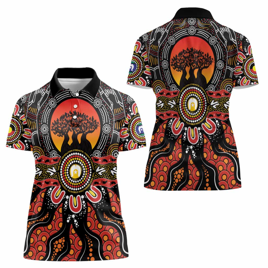 NAIDOC 2025 Boab Tree Women Polo Shirt Celebrate Aboriginal Culture The Next Generation