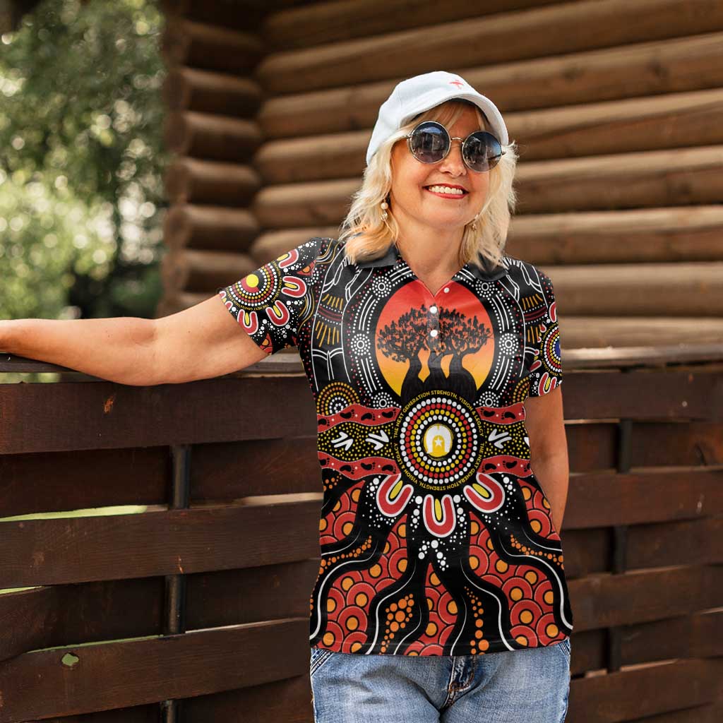 NAIDOC 2025 Boab Tree Women Polo Shirt Celebrate Aboriginal Culture The Next Generation