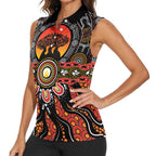 NAIDOC 2025 Boab Tree Women Sleeveless Polo Shirt Celebrate Aboriginal Culture The Next Generation