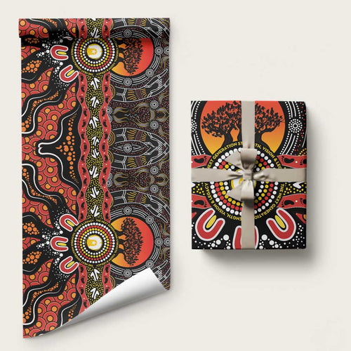 NAIDOC 2025 Boab Tree Wrapping Paper Celebrate Aboriginal Culture The Next Generation - Aussie Hoodie