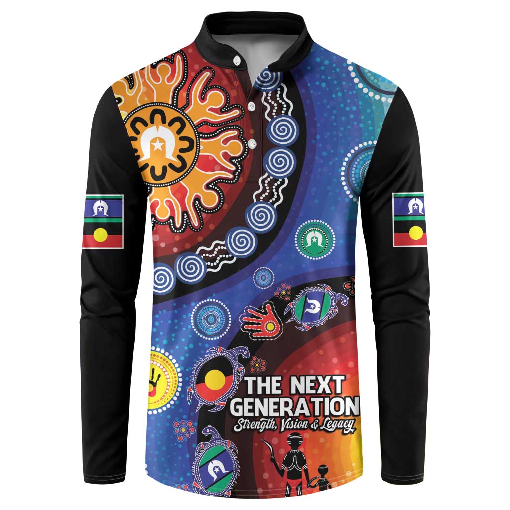NAIDOC 2025 Our Voices Their Legacy Button Sweatshirt