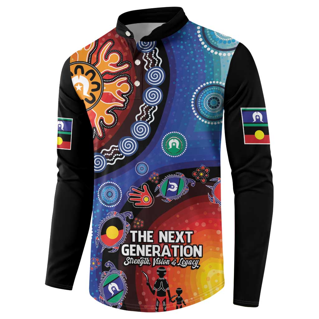 NAIDOC 2025 Our Voices Their Legacy Button Sweatshirt