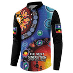 NAIDOC 2025 Our Voices Their Legacy Button Sweatshirt