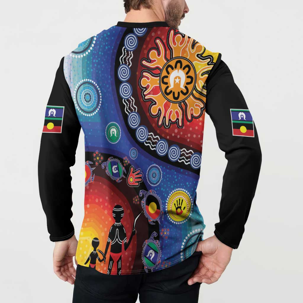 NAIDOC 2025 Our Voices Their Legacy Button Sweatshirt