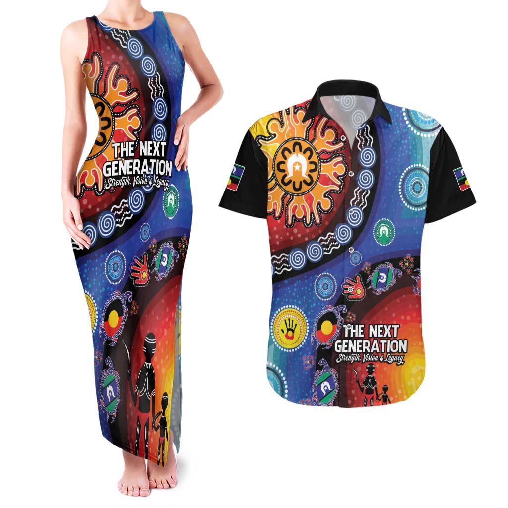 NAIDOC 2025 Our Voices Their Legacy Couples Matching Tank Maxi Dress and Hawaiian Shirt