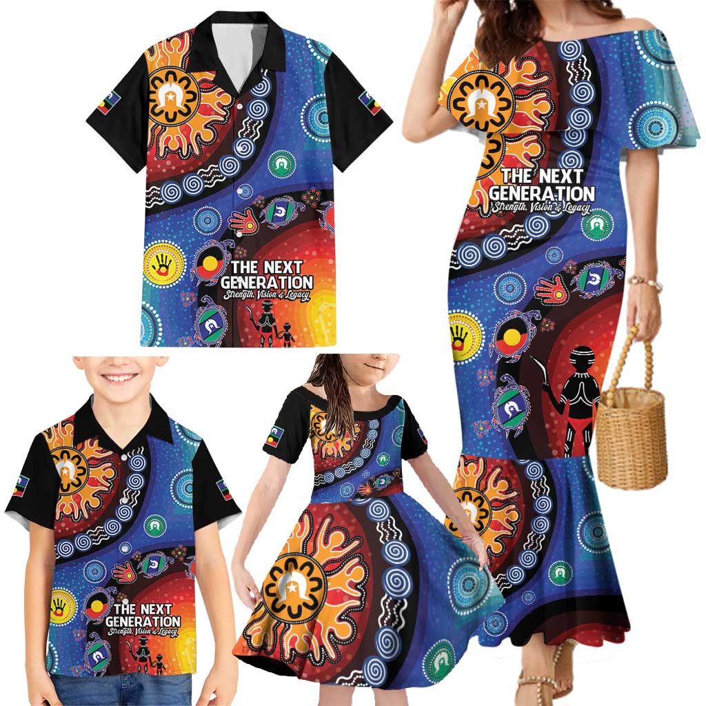NAIDOC 2025 Our Voices Their Legacy Family Matching Mermaid Dress and Hawaiian Shirt
