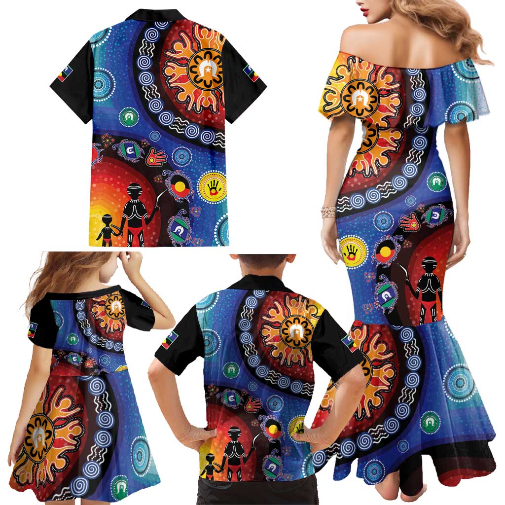 NAIDOC 2025 Our Voices Their Legacy Family Matching Mermaid Dress and Hawaiian Shirt