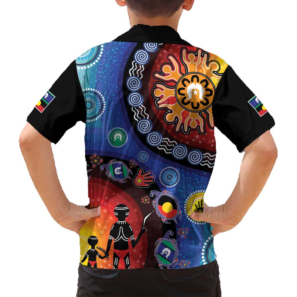 NAIDOC 2025 Our Voices Their Legacy Family Matching Off Shoulder Maxi Dress and Hawaiian Shirt
