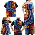 NAIDOC 2025 Our Voices Their Legacy Family Matching Off Shoulder Maxi Dress and Hawaiian Shirt
